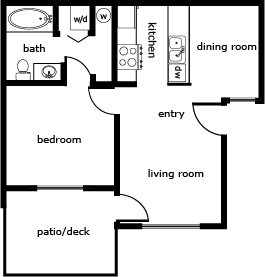 Cherry Ridge 1 Bed 1 Bath 575